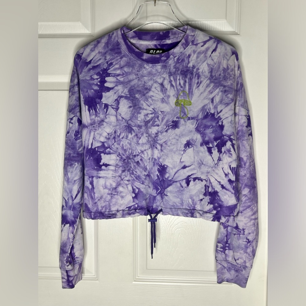 A-Lab Mushroom Tie Dye Crewneck Sweater Sz S